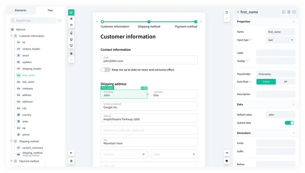 Vueform | Vue Form Builder and Generator